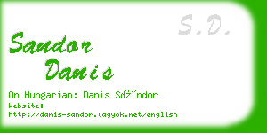 sandor danis business card